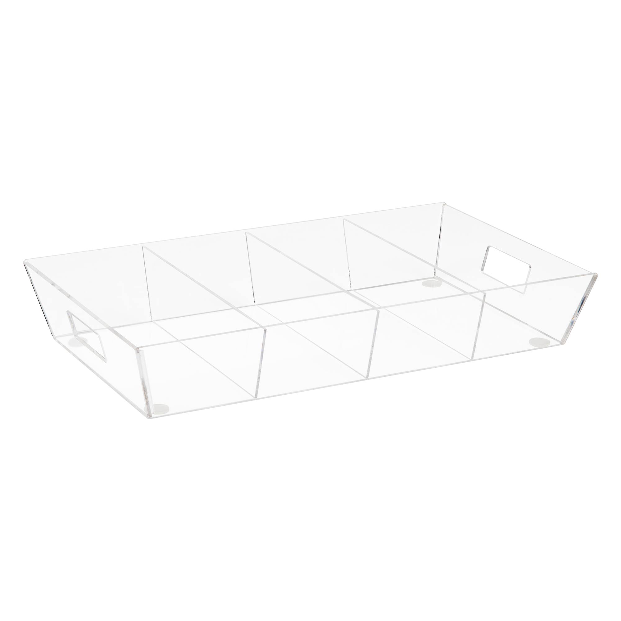 Mind Reader 19.25" Clear 4-Compartment Kitchen Organizer